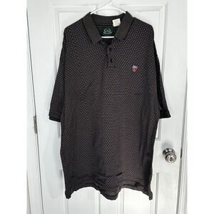 Disney Golf Collection Polo Shirt Mens XX Large Black Pattern Short Sleeve‎